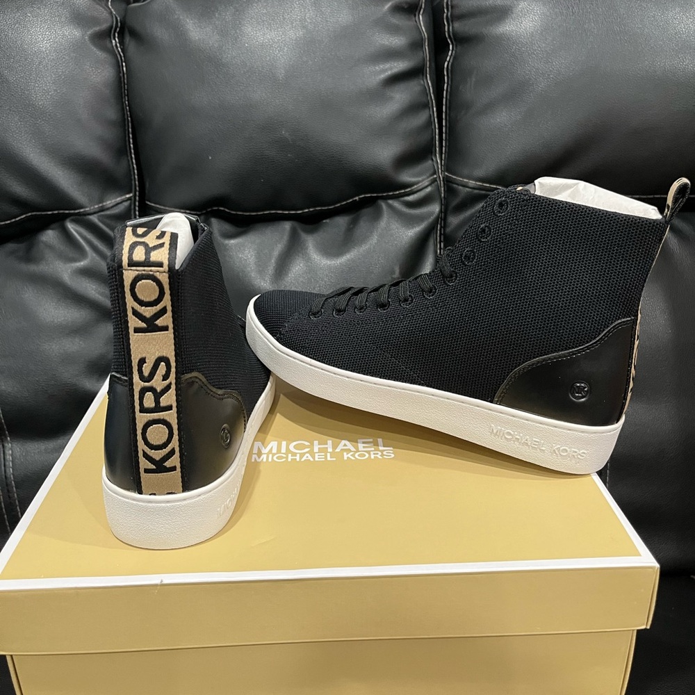 Michael Kors Black and White High-Top Sneakers